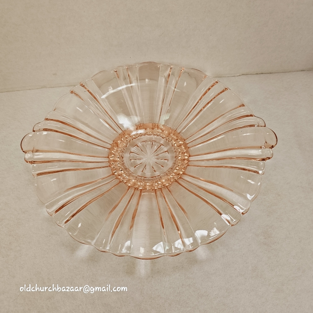 Pink Depression Old Cafe open candy dish